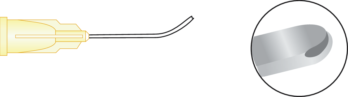 Subtenon's Anesthesia Cannula (Curved Flattened Tip)